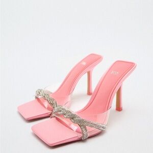 Zara Vinyl High Heels SZ 41